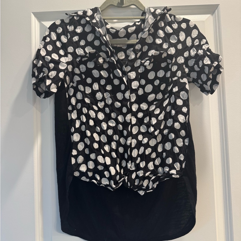 Polka Dot Blouse by Anthropologie